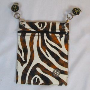 Hip Klip Brown Zebra Stripped Hip Pocket\Wallet Size Medium Pre-owned Go…